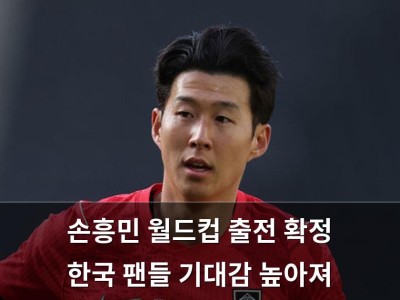 손흥민 월드컵 출전 확정 한국 팬들 기대감 높아져