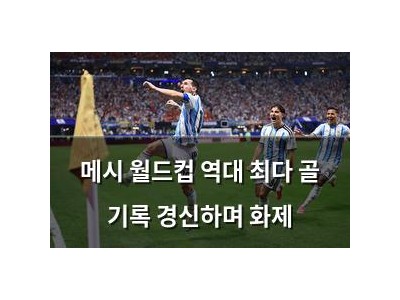 메시 월드컵 역대 최다 골 기록 경신하며 화제