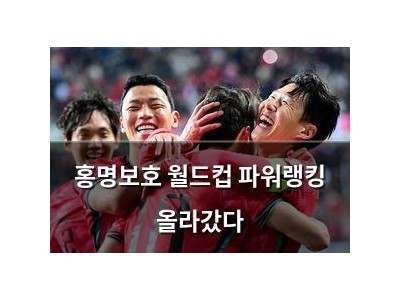 홍명보호 월드컵 파워랭킹 올라갔다