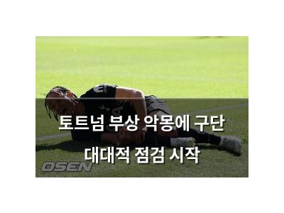 토트넘 부상 악몽에 구단 대대적 점검 시작