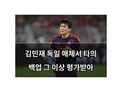 김민재 독일 매체서 타의 백업 그 이상 평가받아